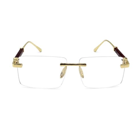 Eye Monk Rimless Blue Cut Computer Glasses for Women and Men, Zero Power